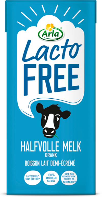 Lactosevrije halfvolle melkdrank UHT 1L