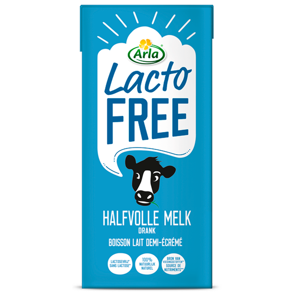 Arla lactofree® Boisson lait demi-écrémé sans lactose 1L, UHT